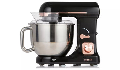 Tower T12033RG Cavaletto Stand Mixer - Black & Rose Gold