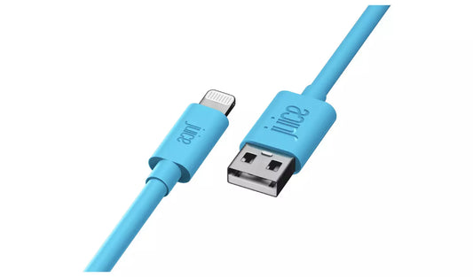 Juice USB to Lightning 2m Charging Cable - Aqua