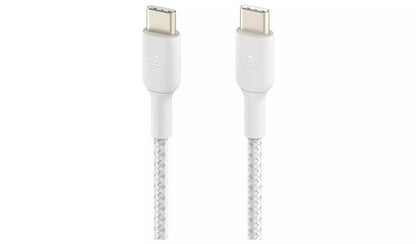 Belkin Braided USB-C to USB-C 2m Cable - White