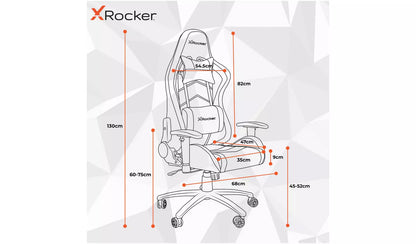 X Rocker Alpha eSports Office Gaming Chair -Black