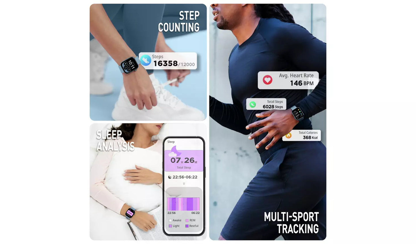 Reflex Active Series 40 Blue Strap Calling Smart Watch