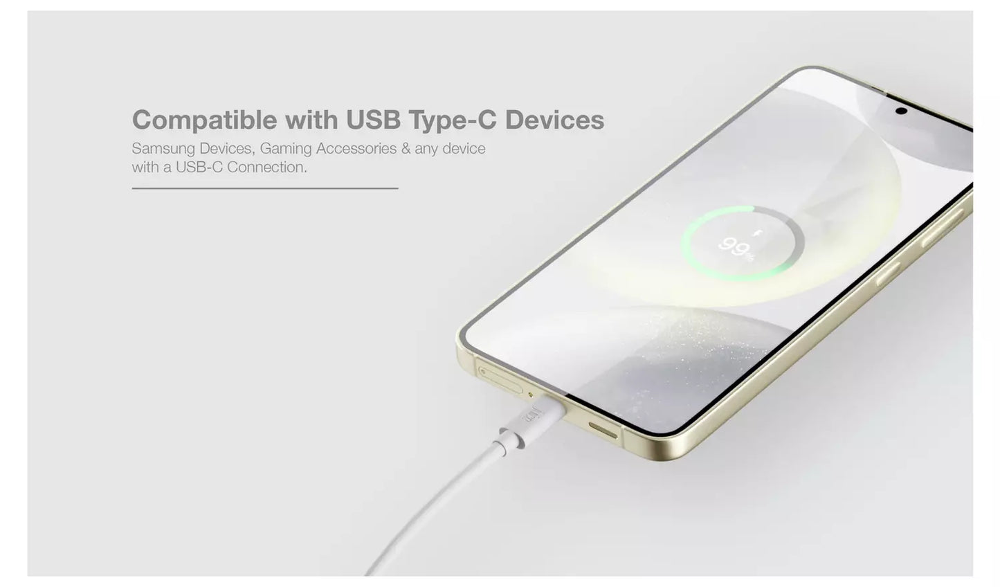 Juice USB to USB Type-C 2m Charging Cable - White
