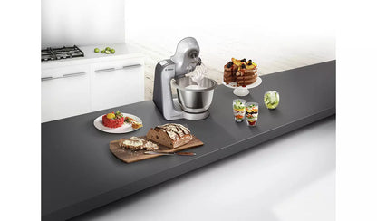 Bosch MUM59340GB 7-in-1 Stand Mixer, Grey & Silver