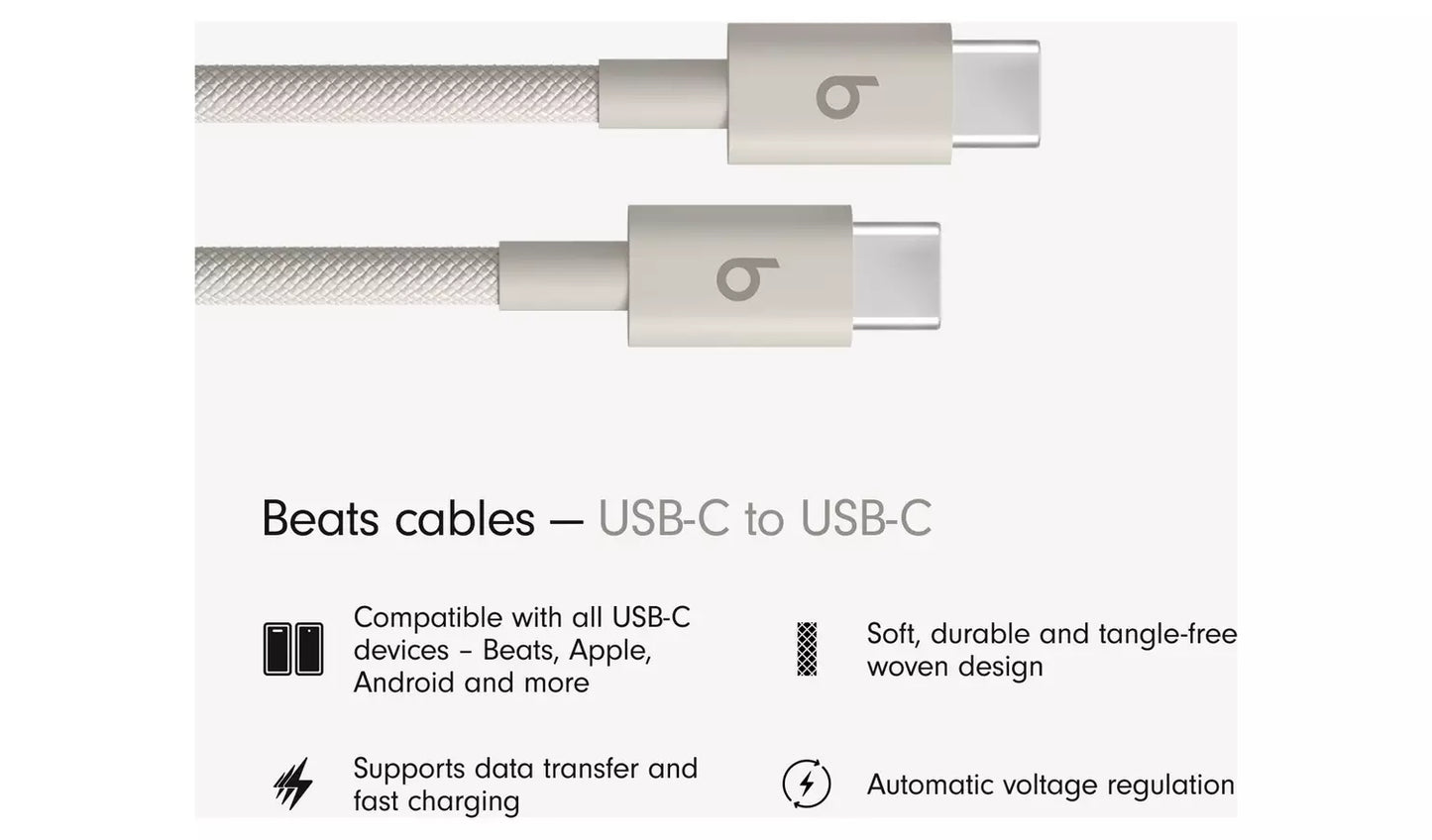 Beats USB C to USB C Woven Cable - Surge Stone