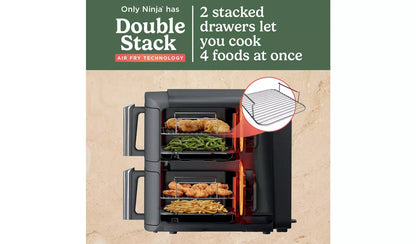 Ninja Double Stack XL SL400UK 9.5L Air Fryer - Grey
