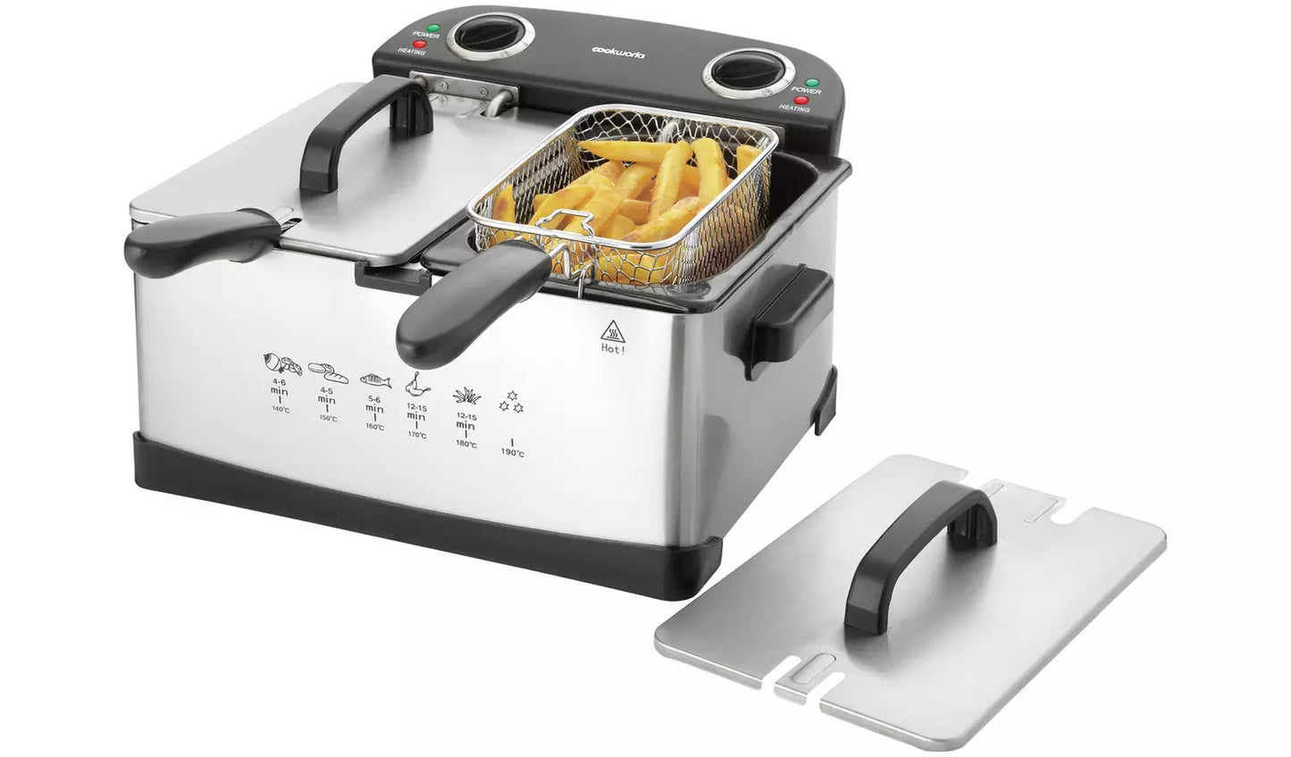 Cookworks Twin Professional Deep Fat Fryer