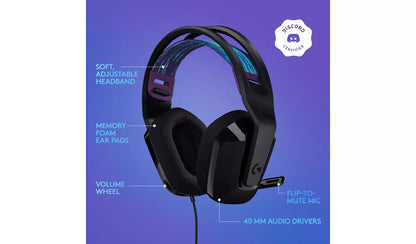 Logitech G335 Wired Gaming Headset - Black