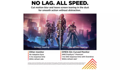 HP Omen 31.5 Inch 165Hz QHD Gaming Monitor