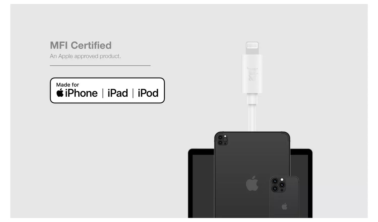 Juice USB to Lightning 2m Charging Cable - White