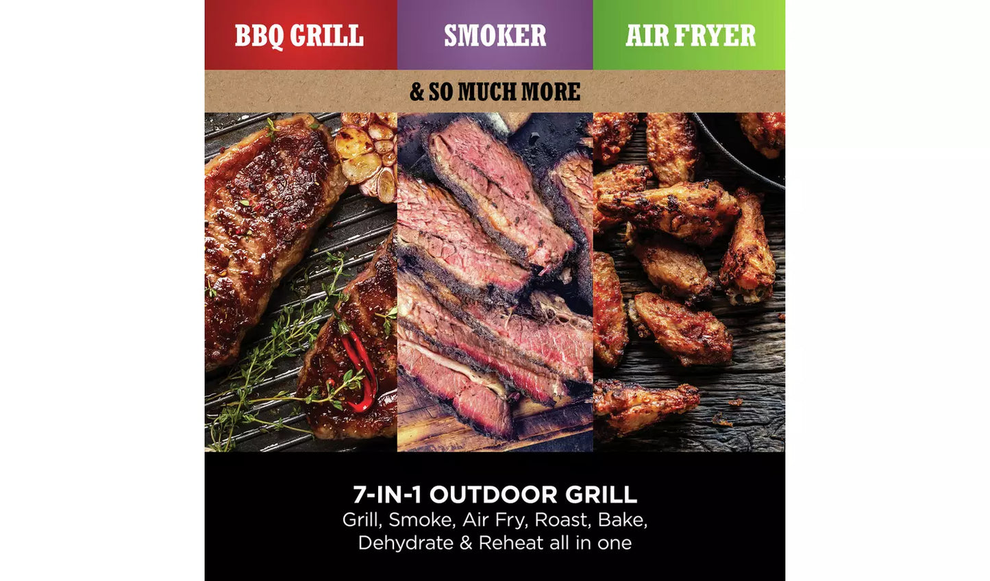 Ninja OG701UK Woodfire Electric BBQ Grill & Smoker