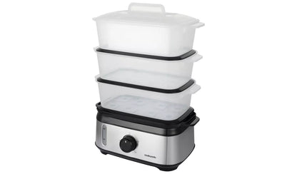 Cookworks FS1400-GS 3 Tier Steamer - Stainless Steel