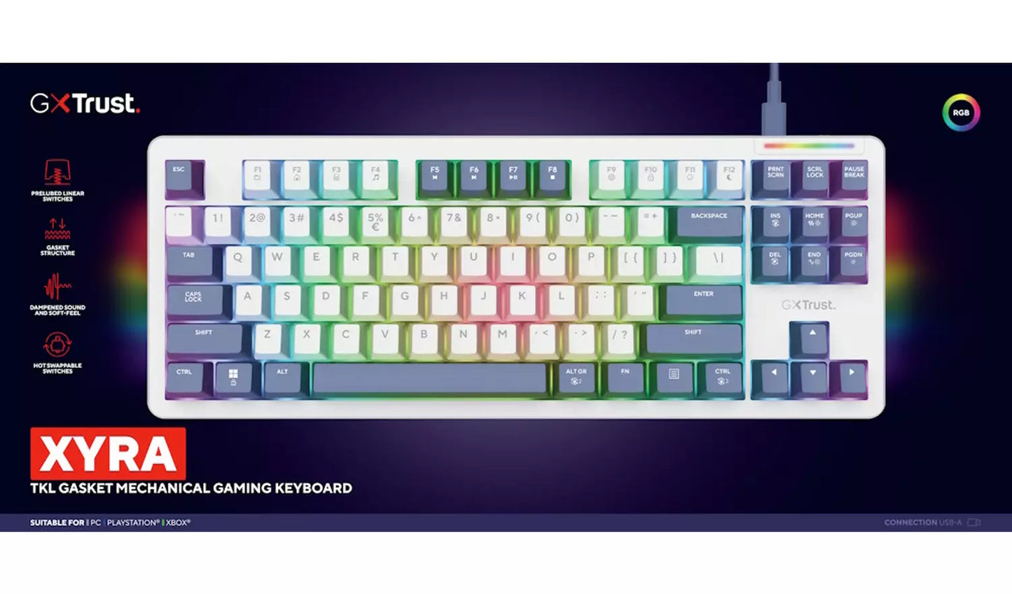Trust GXT 872 Xyra TKL Mechanical Wired Gaming Keyboard