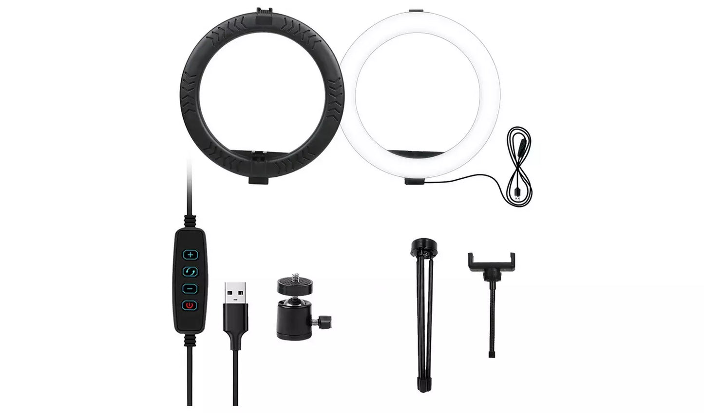 Desk Ring Light With Tripod & Phone Holder