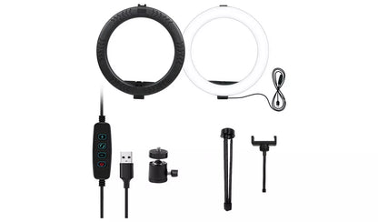 Desk Ring Light With Tripod & Phone Holder