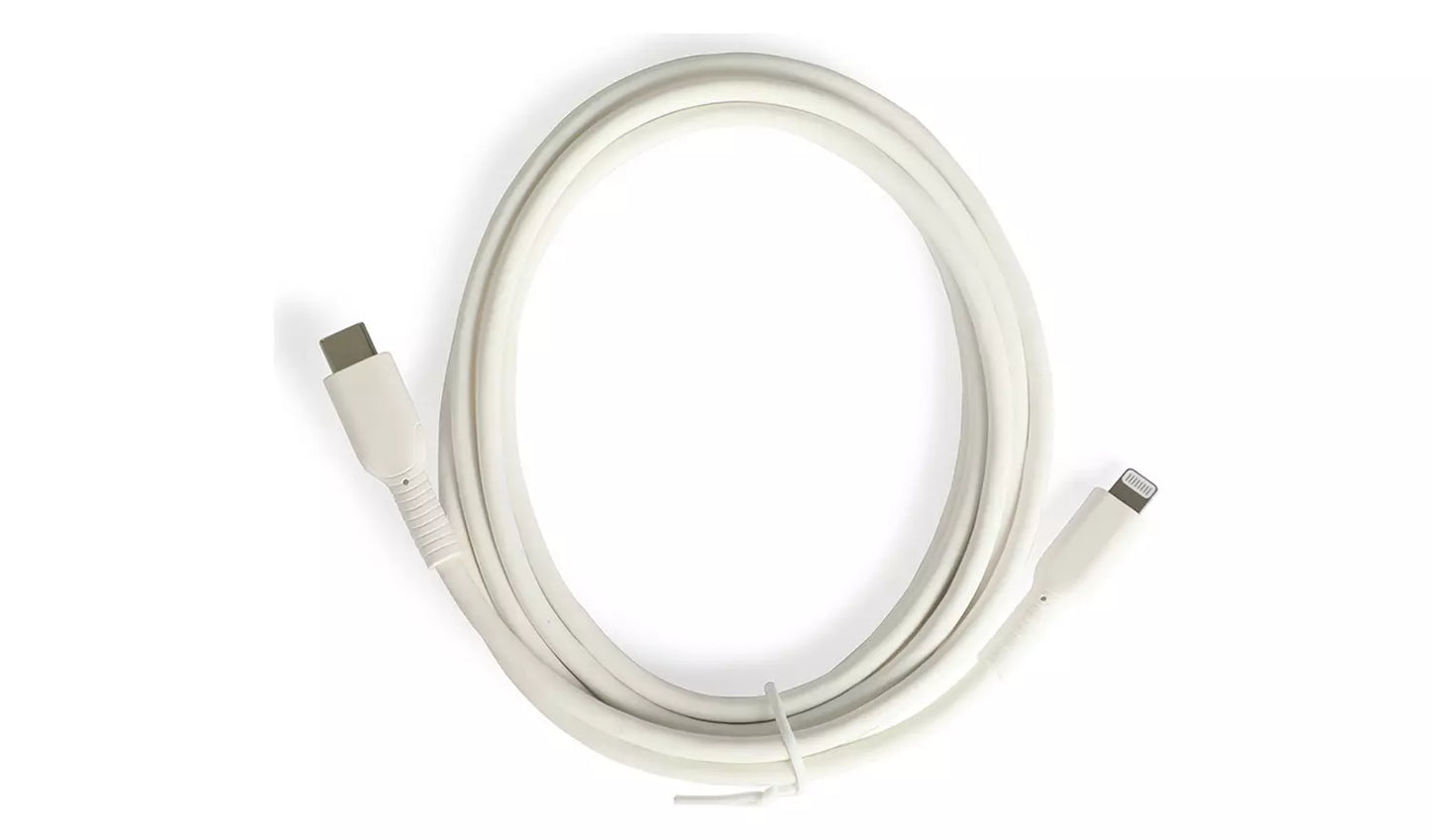 Lightning to USB-C 2m Charging Cable - White