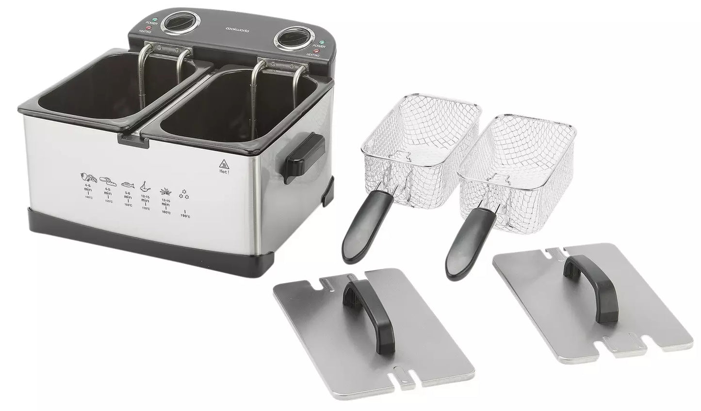 Cookworks Twin Professional Deep Fat Fryer