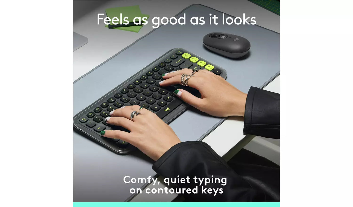 Logitech POP Icon Keys Wireless Keyboard - Graphite