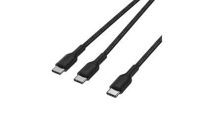 Belkin BoostCharge Pro 1.5m 140W 2-In-1 USB-C Cable - Black
