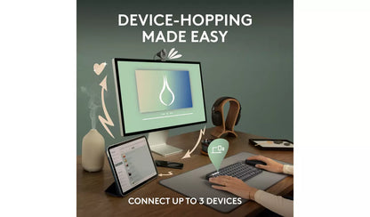 Logitech Pebble Keys 2 K380S Wireless Keyboard – Graphite