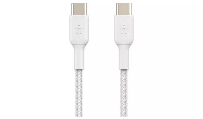 Belkin Braided USB-C to USB-C 2m Cable - White