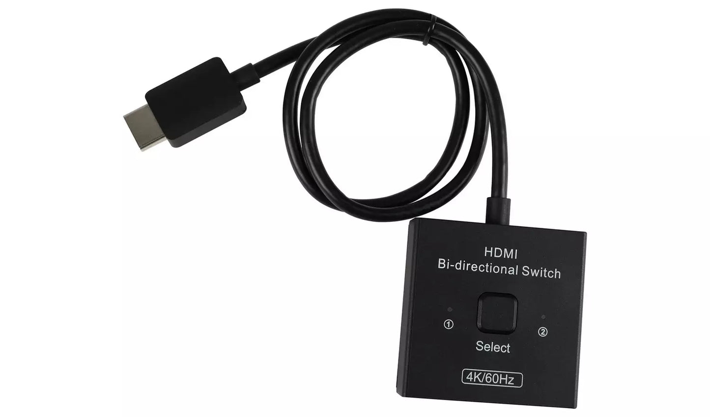 2 Way Manual HDMI Selector - Black