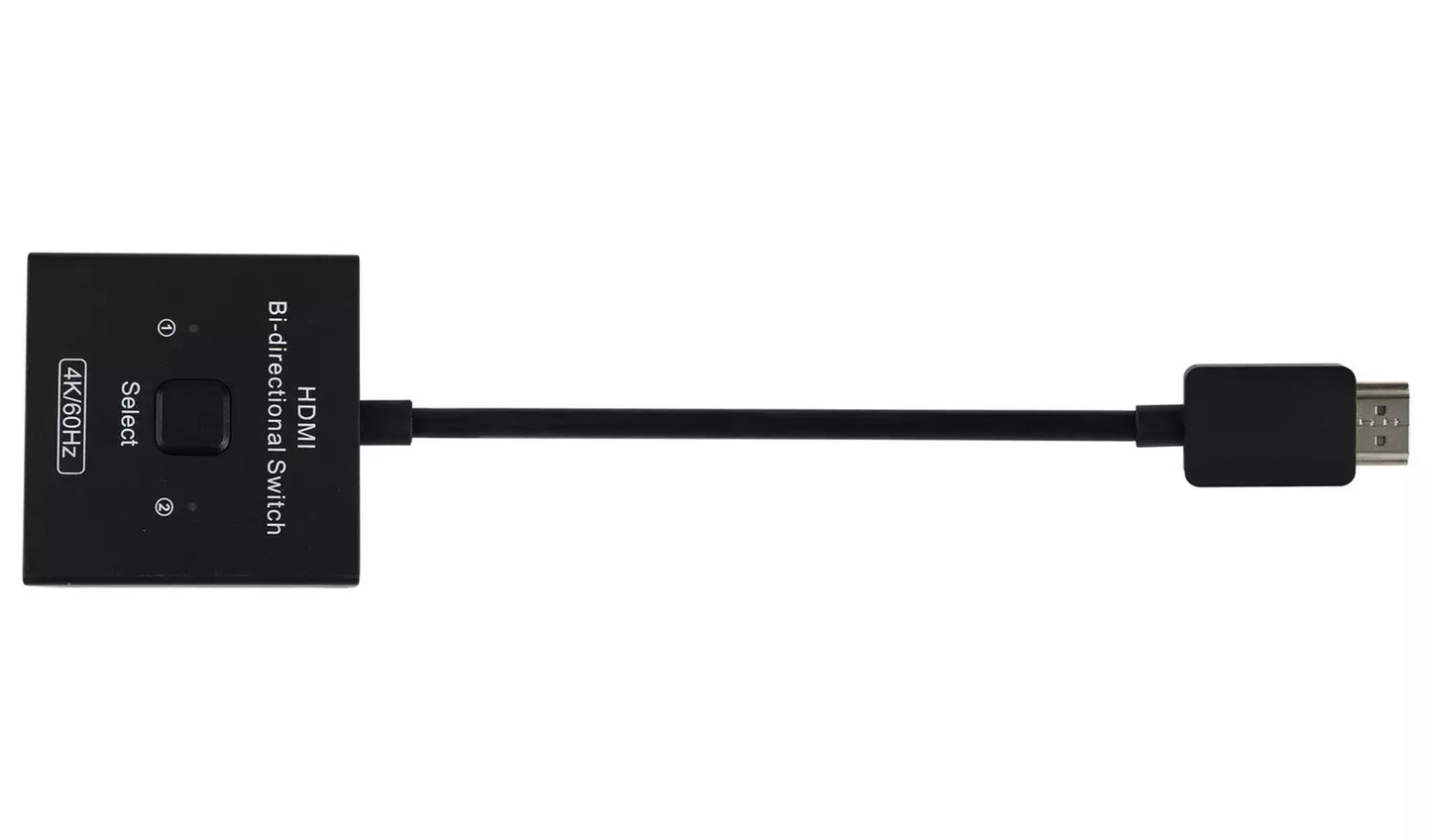 2 Way Manual HDMI Selector - Black