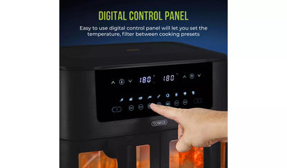 Tower T17151 Vortx Dual Basket 8L Air Fryer - Black