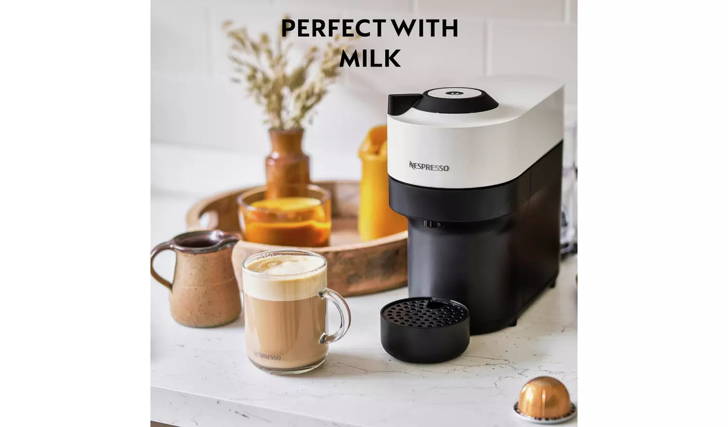 Nespresso Vertuo Pop Pod Coffee Machine by Krups - White