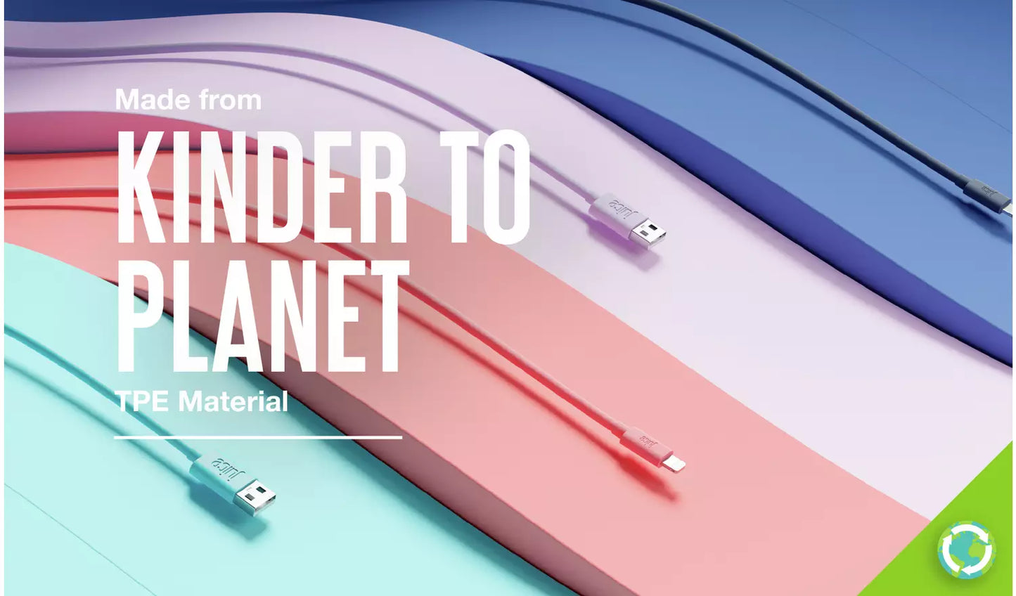 Juice USB C to USB C 2m Charging Cable - White