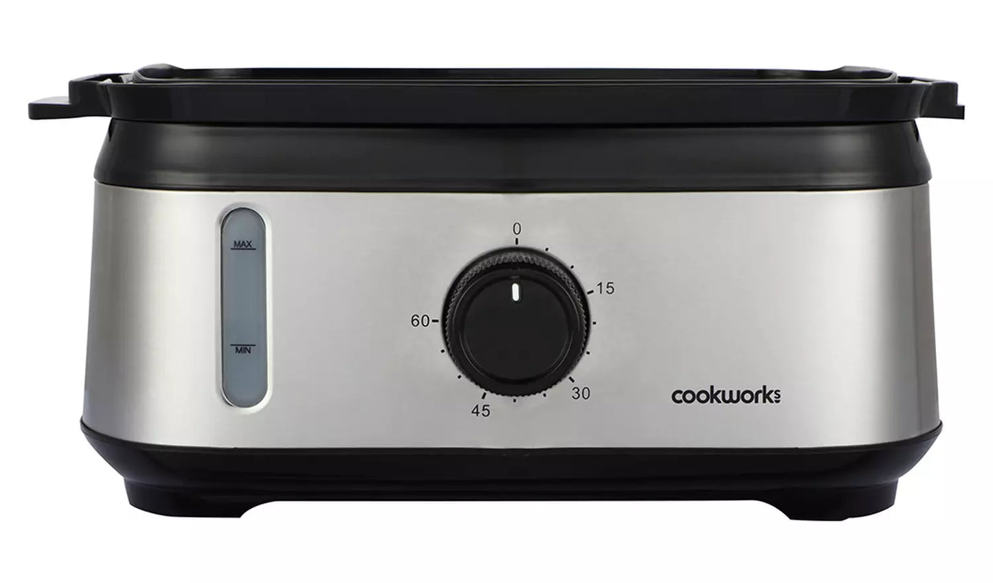 Cookworks FS1400-GS 3 Tier Steamer - Stainless Steel