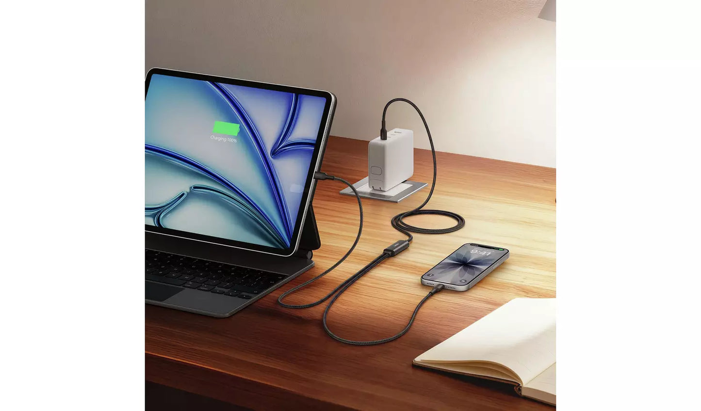 Belkin BoostCharge Pro 1.5m 140W 2-In-1 USB-C Cable - Black