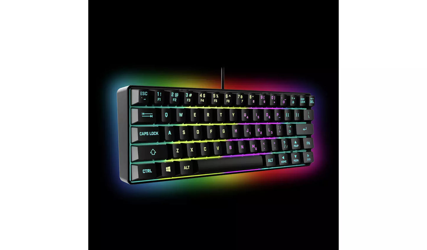 STEALTH Light-Up Mini Wired Keyboard - Black
