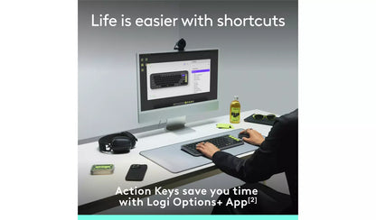 Logitech POP Icon Keys Wireless Keyboard - Graphite