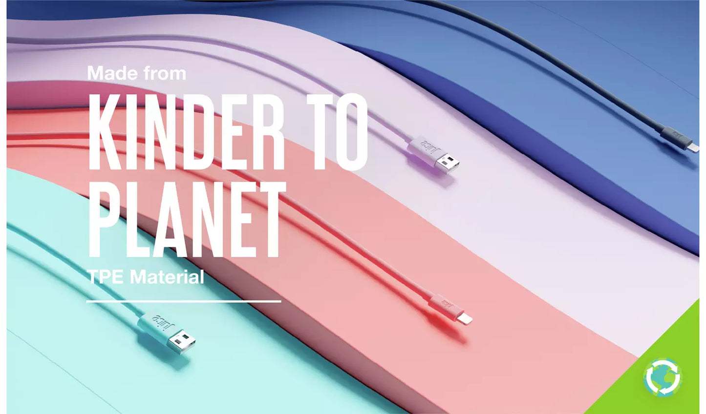 Juice USB to USB Type-C 2m Charging Cable - White