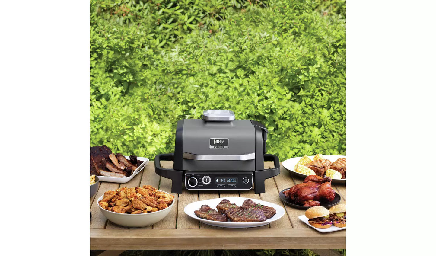 Ninja OG701UK Woodfire Electric BBQ Grill & Smoker
