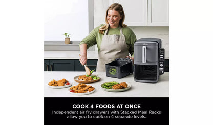 Ninja Double Stack XL SL400UK 9.5L Air Fryer - Grey