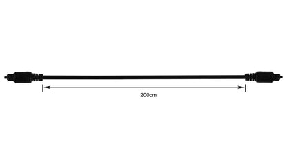 2m Audio Optical Cable - Black