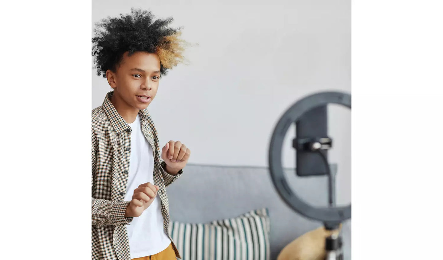 Juice Folding Selfie Ring Light Stand - Black