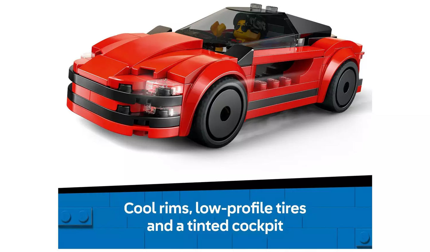 LEGO City Red Sports Car, Toy Supercar Vehicle Set 60448