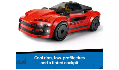 LEGO City Red Sports Car, Toy Supercar Vehicle Set 60448