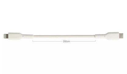 Lightning to USB-C 2m Charging Cable - White