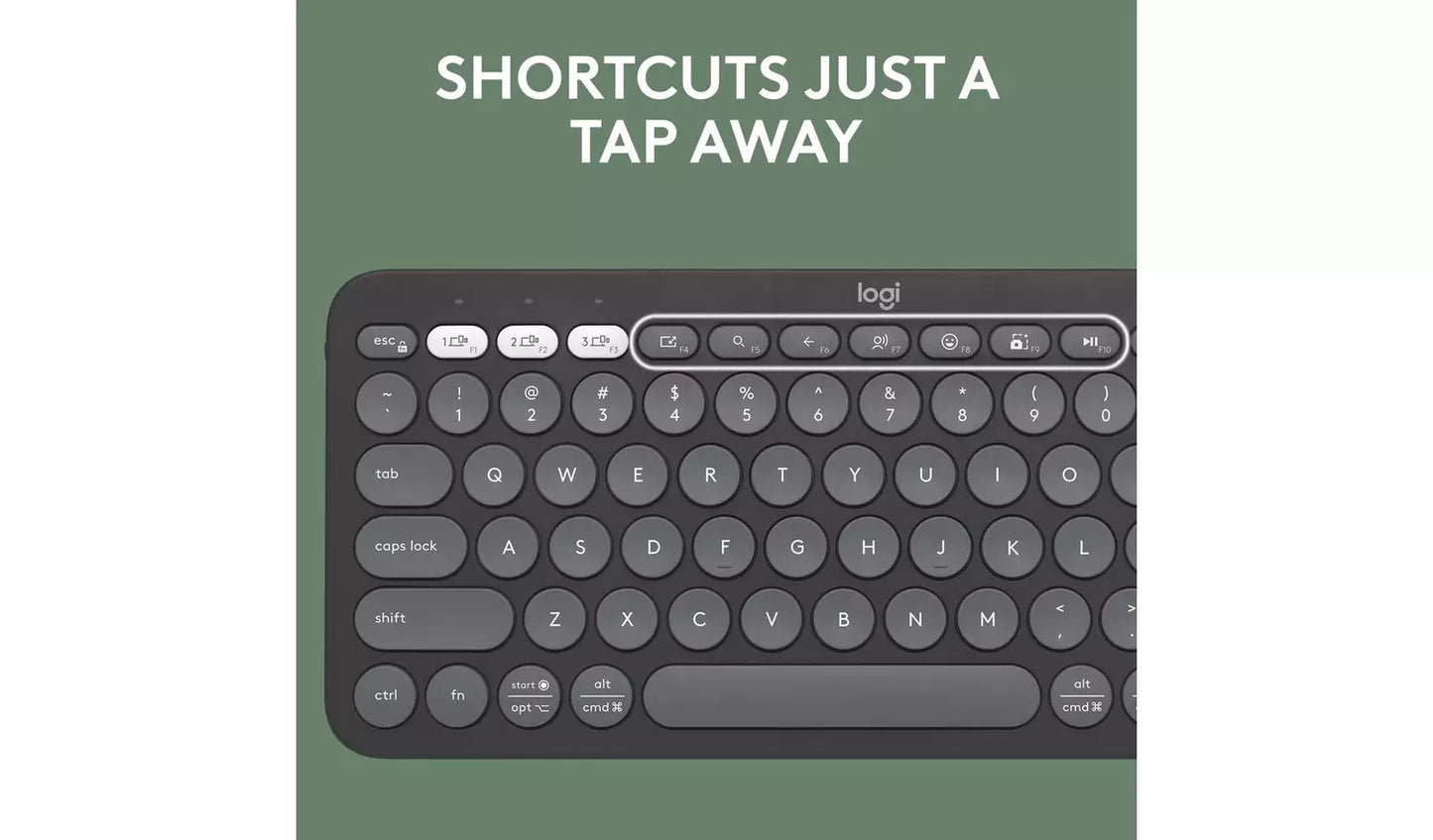 Logitech Pebble Keys 2 K380S Wireless Keyboard – Graphite