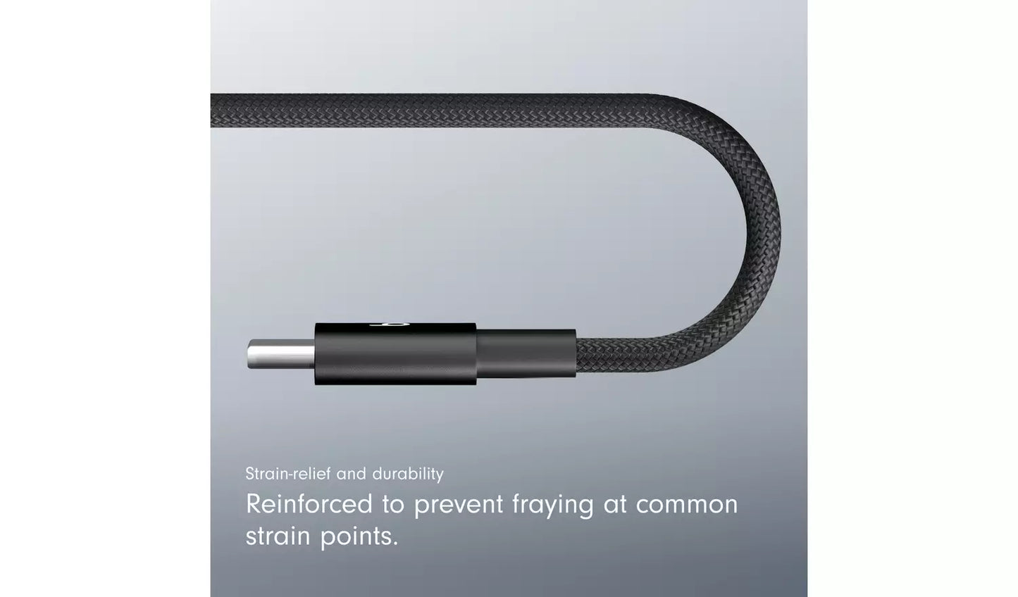Beats USB A to USB C Woven Cable - Bolt Black