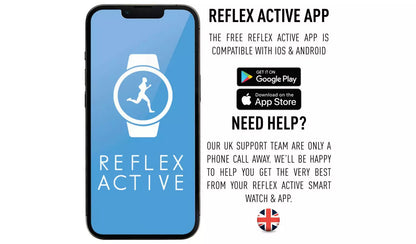 Reflex Active Series 8 Black Silicone Strap Smart Watch