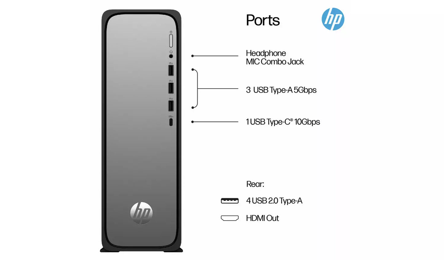 HP S03-0012na Intel Core i3 8GB 256GB Desktop PC