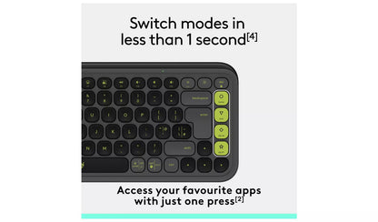 Logitech POP Icon Keys Wireless Keyboard - Graphite