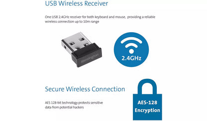 Kensington K75230UK Wireless Mouse and Keyboard - Black