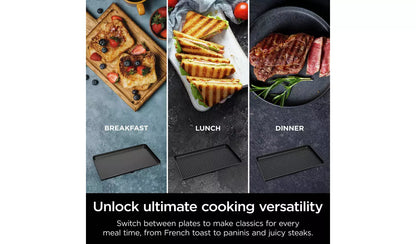 Ninja GX101UK Sizzle Pro XL Health Grill & Flat Plate