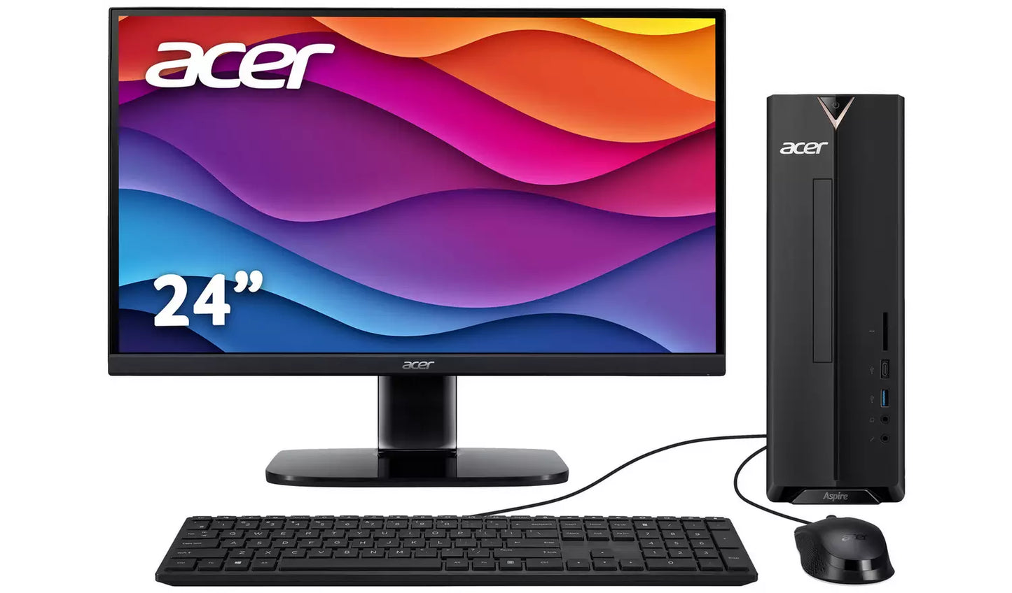 Acer XC-840 Pentium 8GB 256GB Desktop PC 24in Monitor Bundle