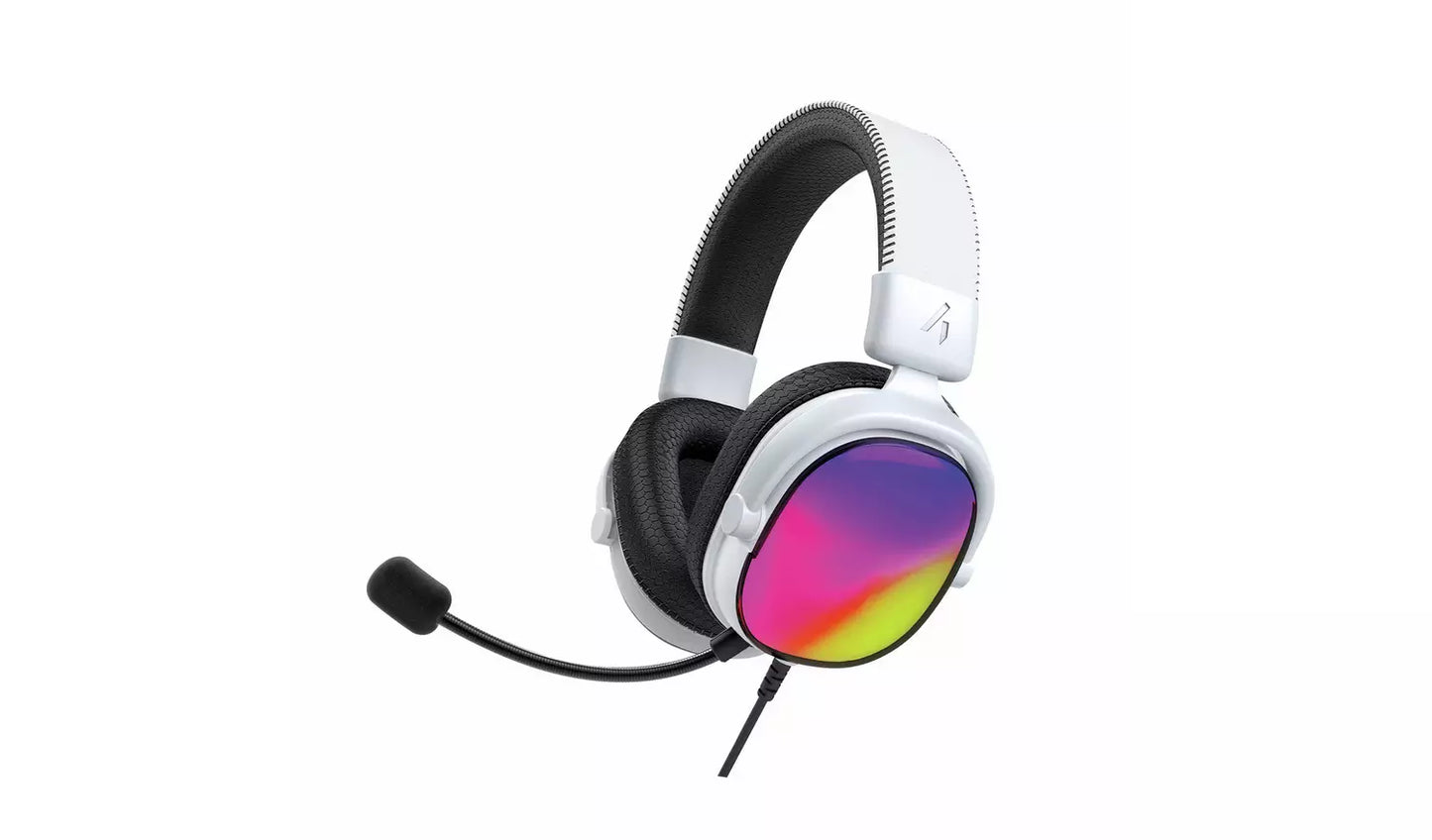 STEALTH Radar Glow RGB Wired Headset - White